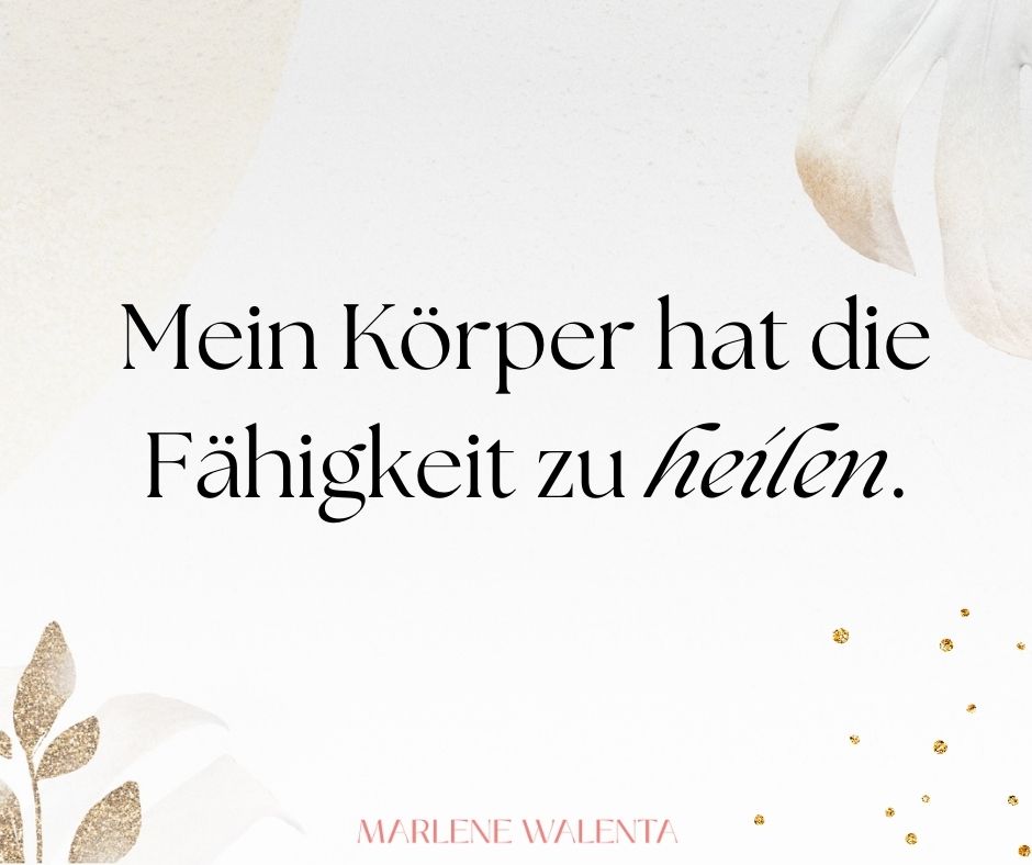 Affirmation Gesundheit