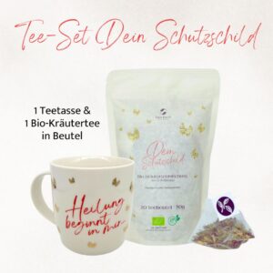 Tee-Set: Teetasse & Dein Schutzschild Tee in Beutel