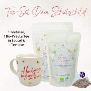 Tee-Set: Teetasse & Dein Schutzschild Tee lose & in Beutel